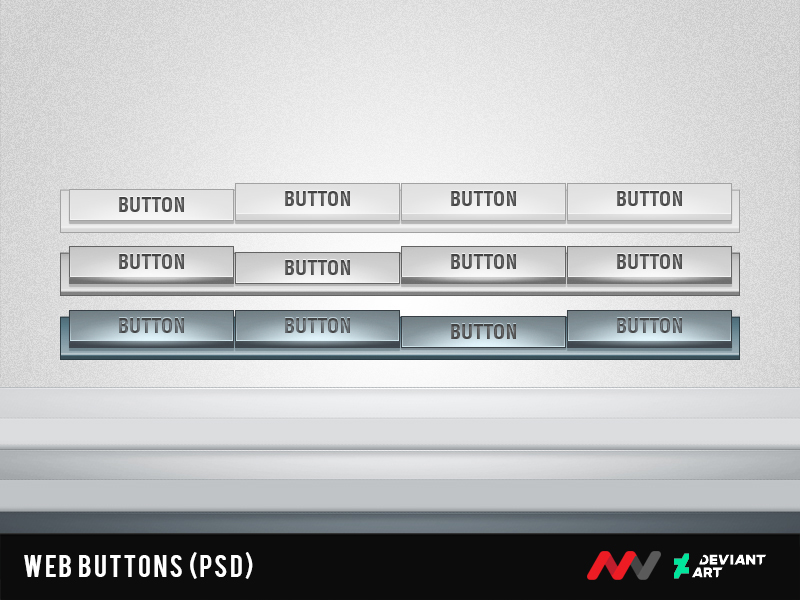 Web Button Template PSD