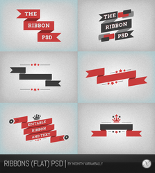 Ribbons (flat) PSD by NishithV