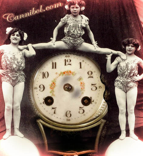 circus girl clock