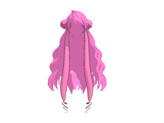 MMD pink hair