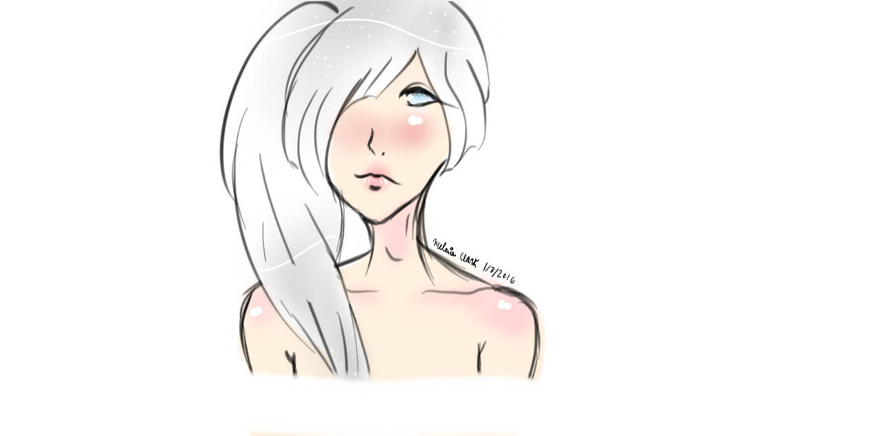 White hair by PanicAtTheWaffle on DeviantArt