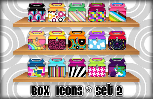 Pattern Box Icons - Set 2 by princessang2644 on DeviantArt