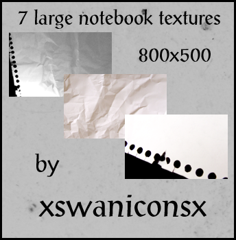 7 large notebook textures