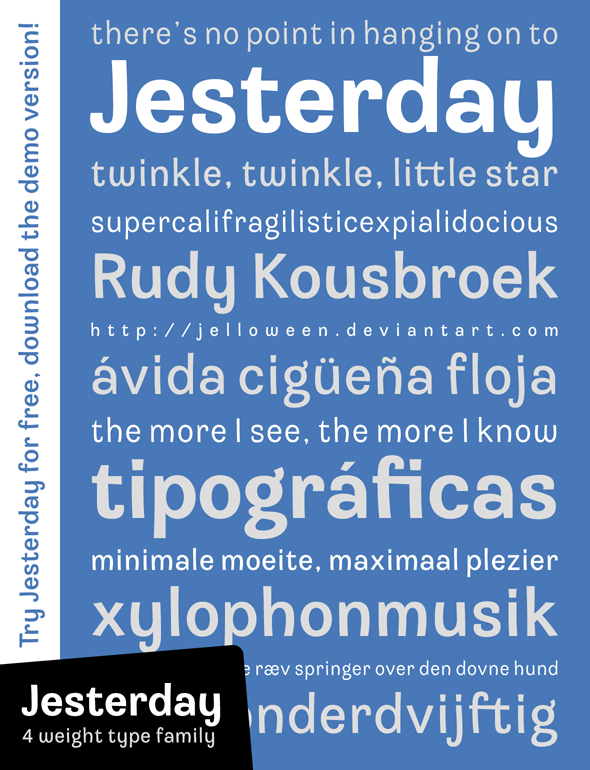 Font: JESTERDAY - demo