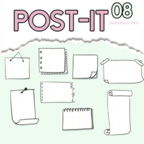 Packs Post It Png By Frutillitasdulces On Deviantart