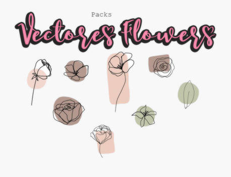 Packs Vectores Flowers PNG