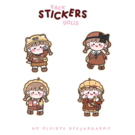 Packs Stickers de Dolls Kawaii by FrutillitasDulces on DeviantArt
