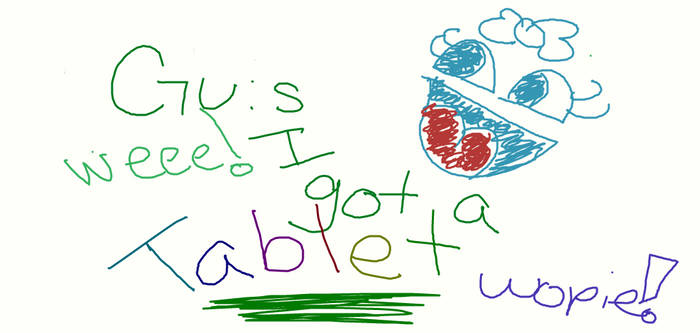 WOPIE I GOT A TABLET!!!