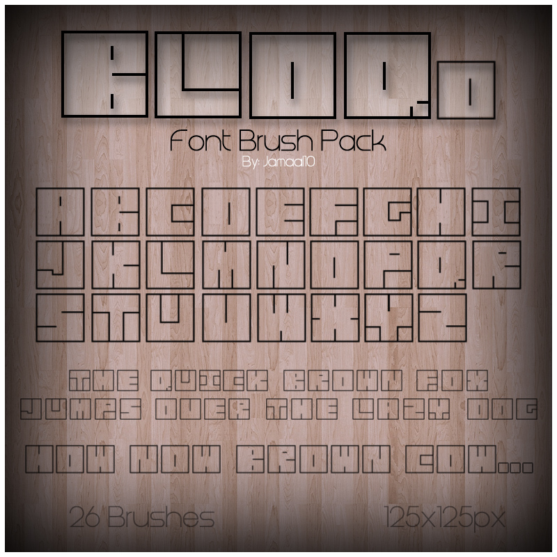 BLOQd Font Brush Pack