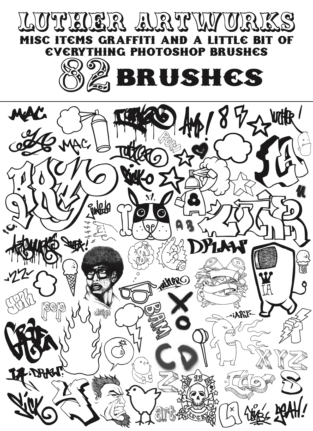 LA Misc Graffiti Brushes