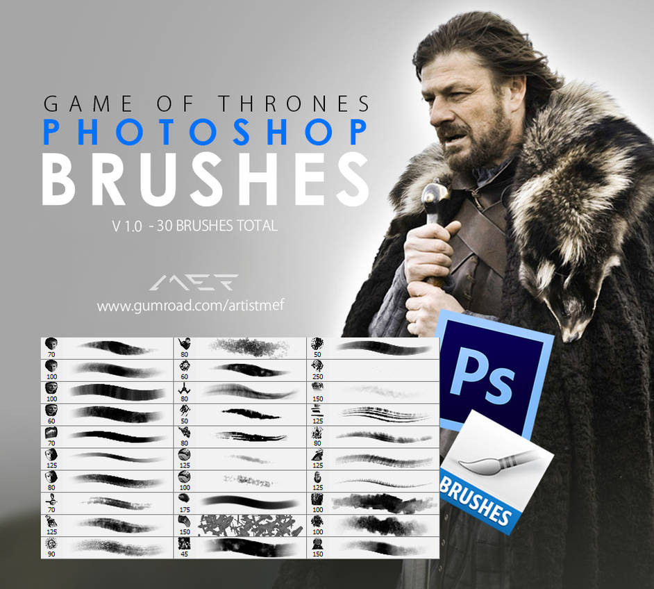 Game of Thrones Photoshop Brushes by ArtistMEF