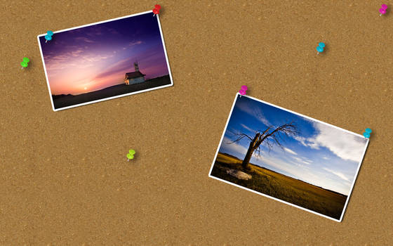 Corkboard Wallpaper With PSD