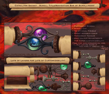 Parchment Scroll Menu Bar