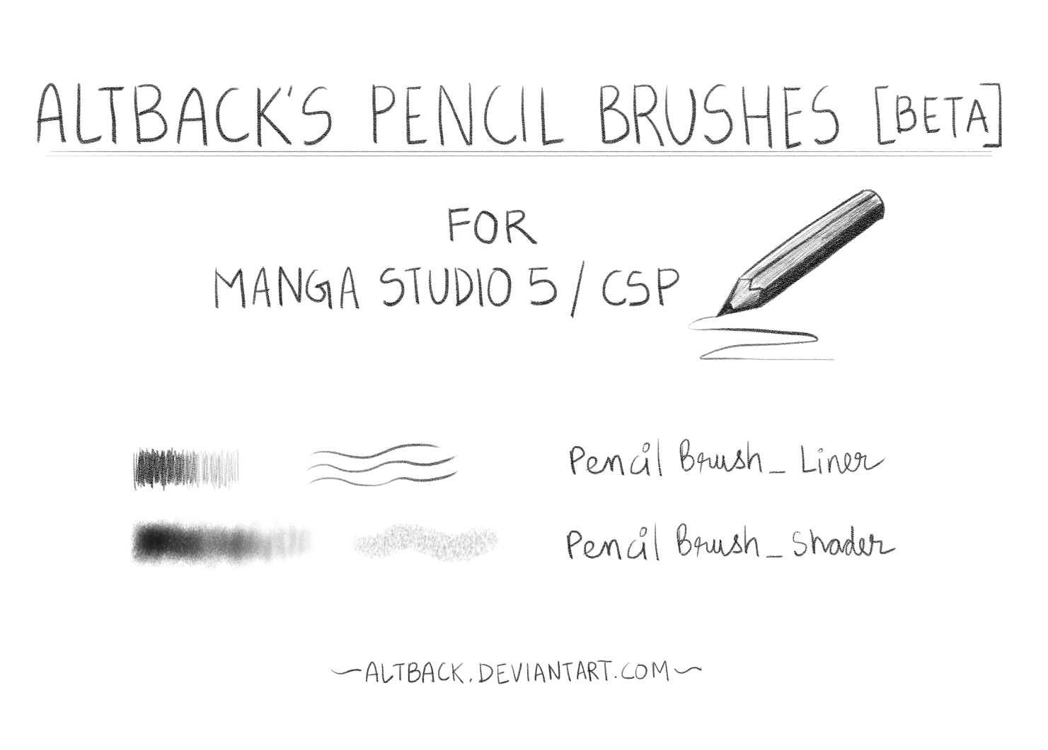 Altback's Pencil Brush Pack [BETA] for CSP