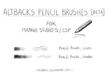 Altback's Pencil Brush Pack [BETA] for CSP