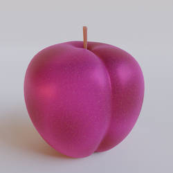 Plum 3d with Procedural Material in Blender