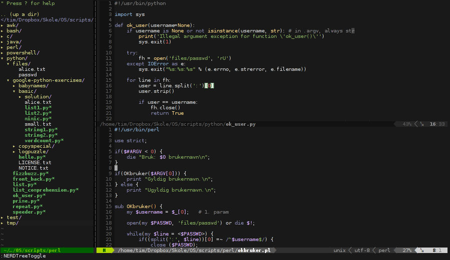 Vim setup (vimrc) by kjeksomanen on DeviantArt