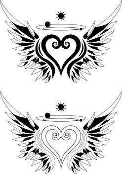 Copyright Free Angelic Heart Design