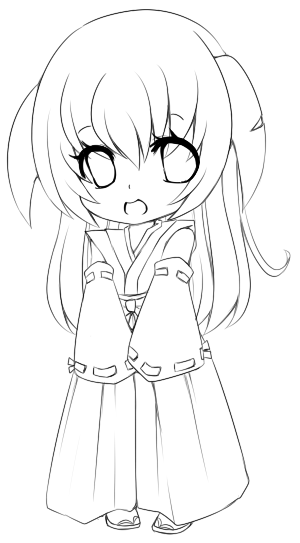 Hanyuu - free lineart