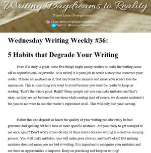 WWW 36--5 Habits that Degrade Your Writing