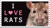 I Love Rats Stamp