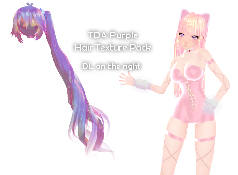 [MMD] TDA Purple Hair Textures Pack DL