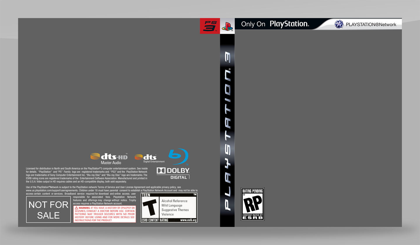 playstation 3 game case template