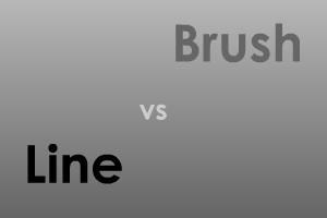 Line vs brush