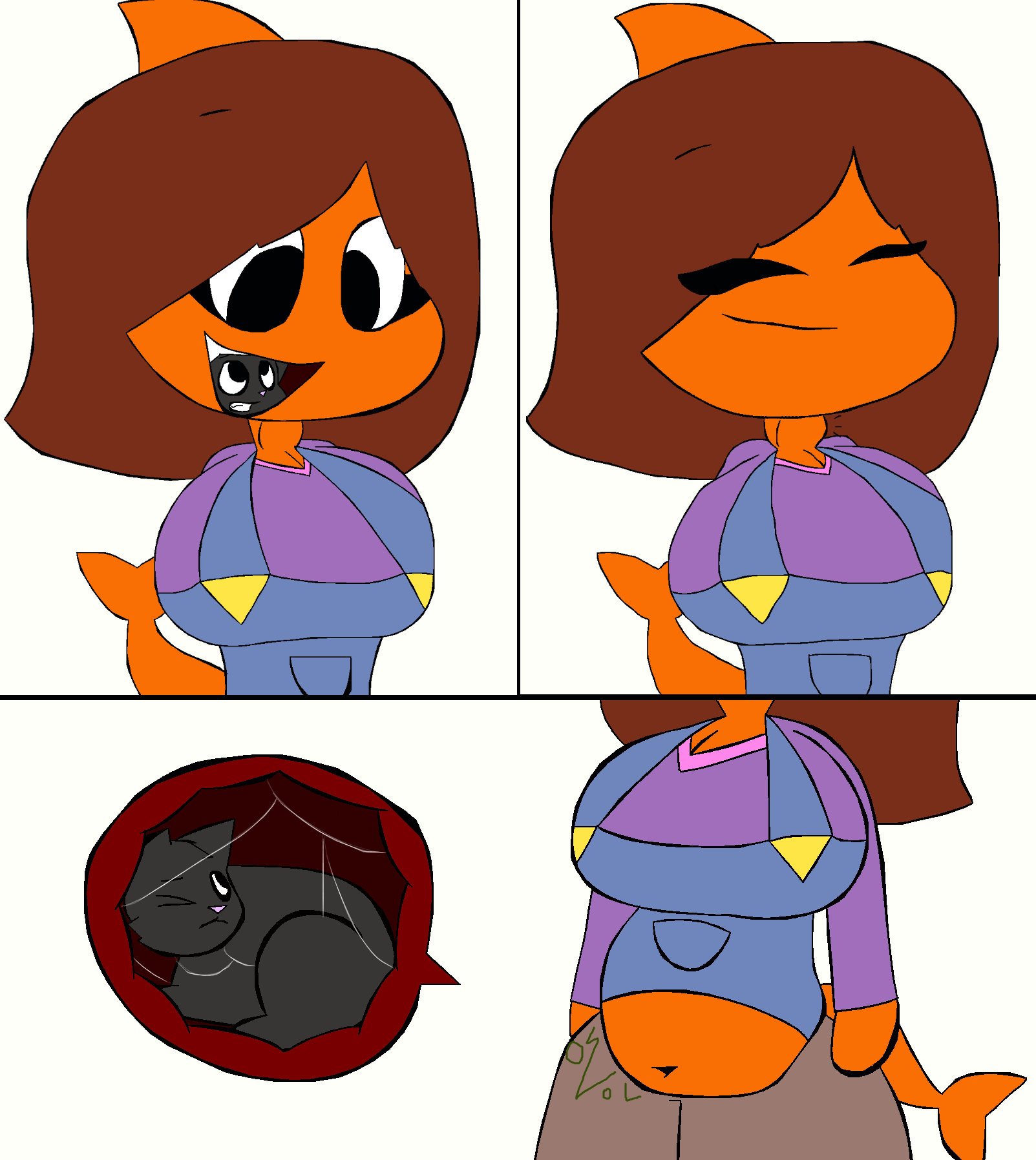 Fish Eat Cat World by LizzyVornyFish on DeviantArt
