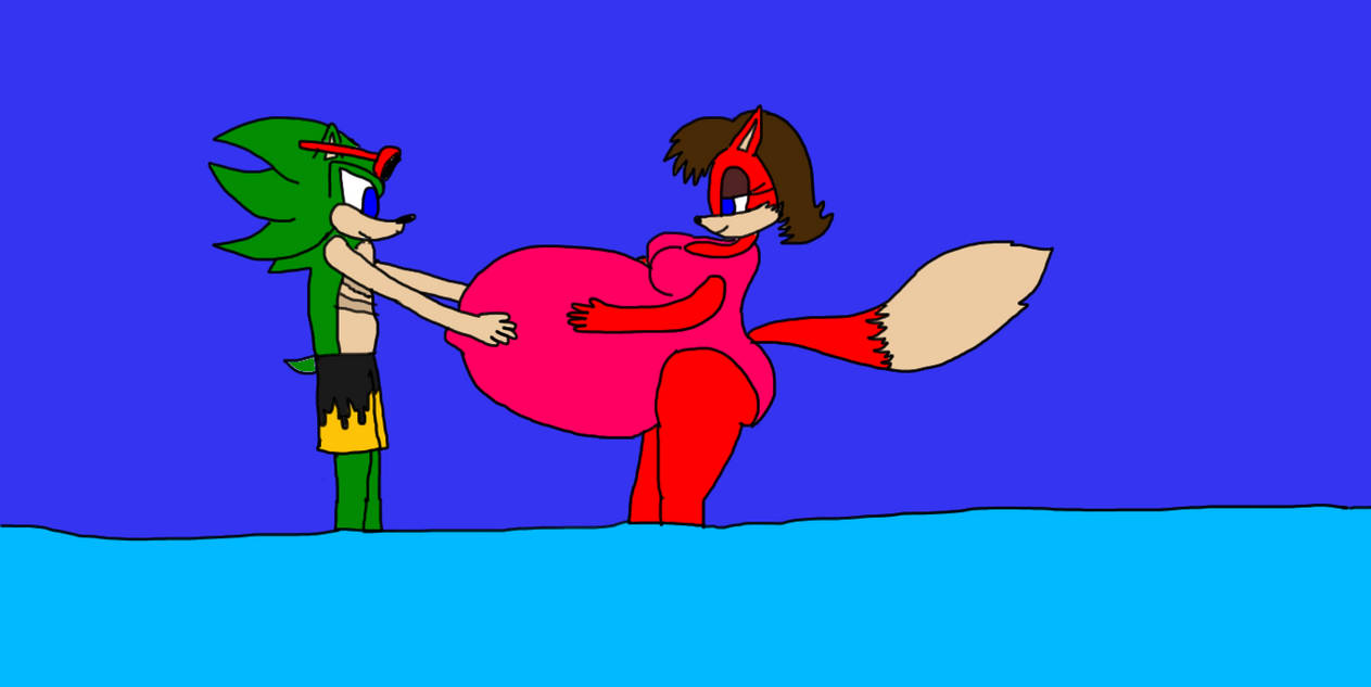 Pregnant couple: Scourge x Fiona at the beach by TruePhazonianForce on ...