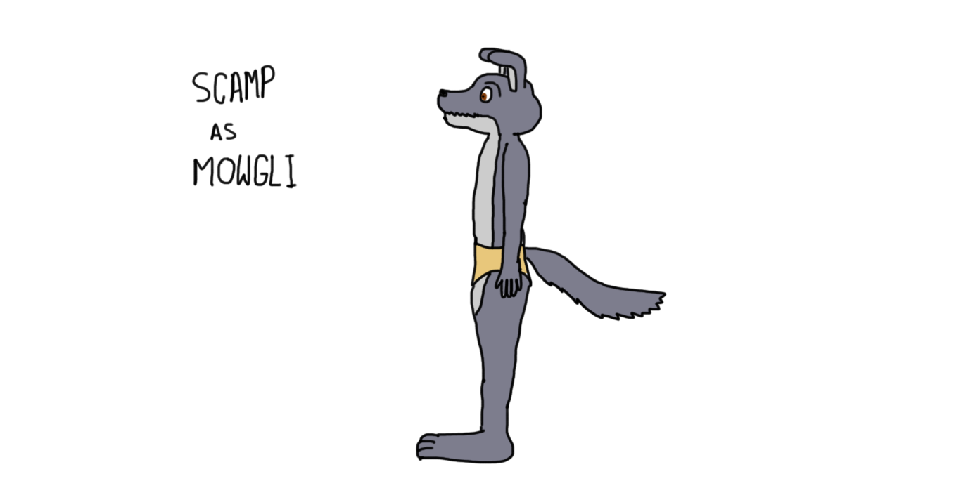 Request - Scamp as Mowgli (colored)