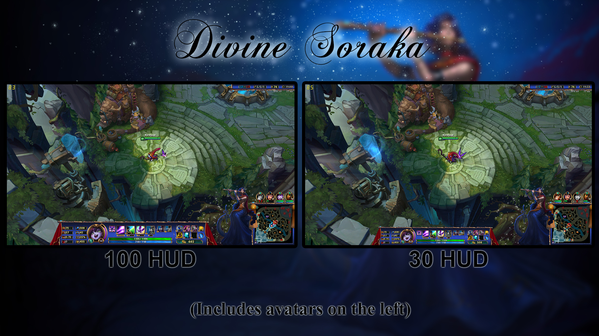 FREE Divine Soraka League of Legends Overlay