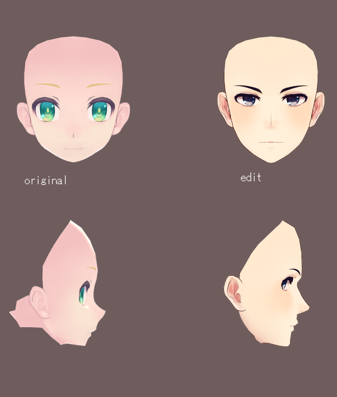 mmd male head base mmd male head base