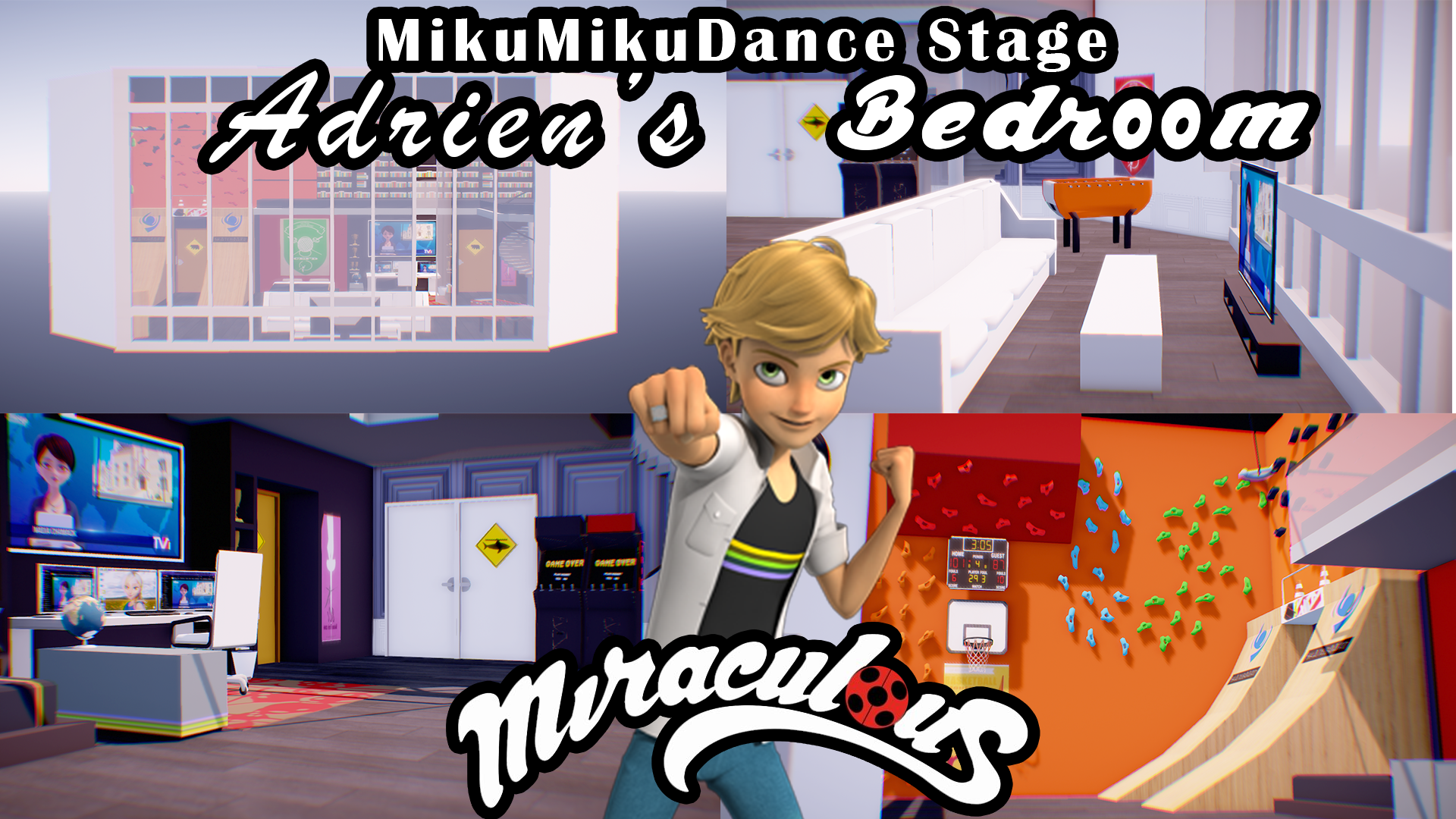 MMD [SZS] Miraculous - Adrien Bedroom Stage DL by SachiShirakawa on ...