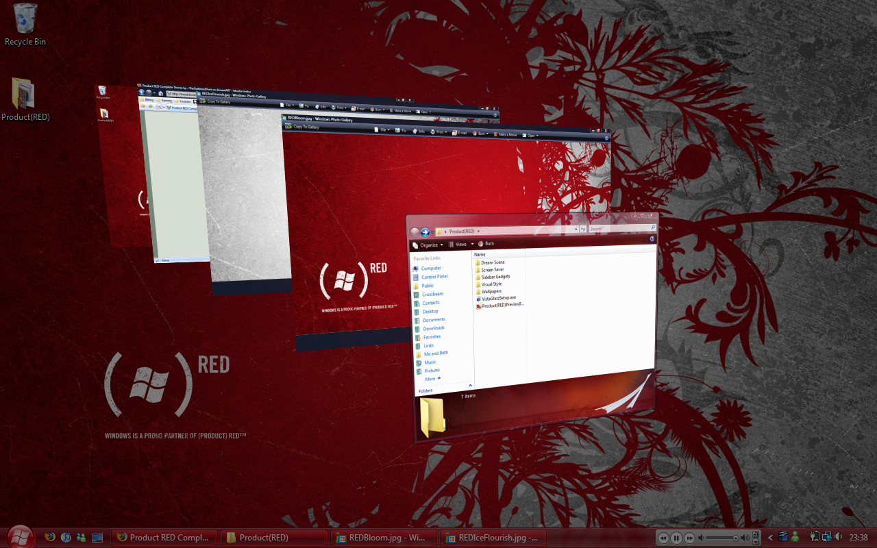 window red sidebar gadgets