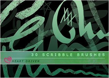 Scribble Brushes by HeartDriven on DeviantArt