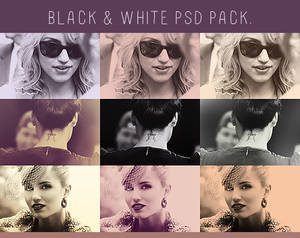 black and white psd pack.