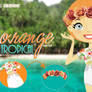 Orange Tropical: Conjunto Para Doll