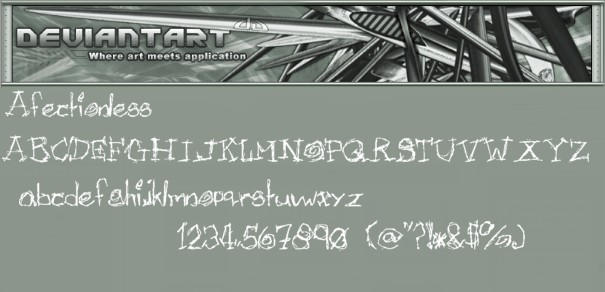 Afectionless Font by forgeworks on DeviantArt