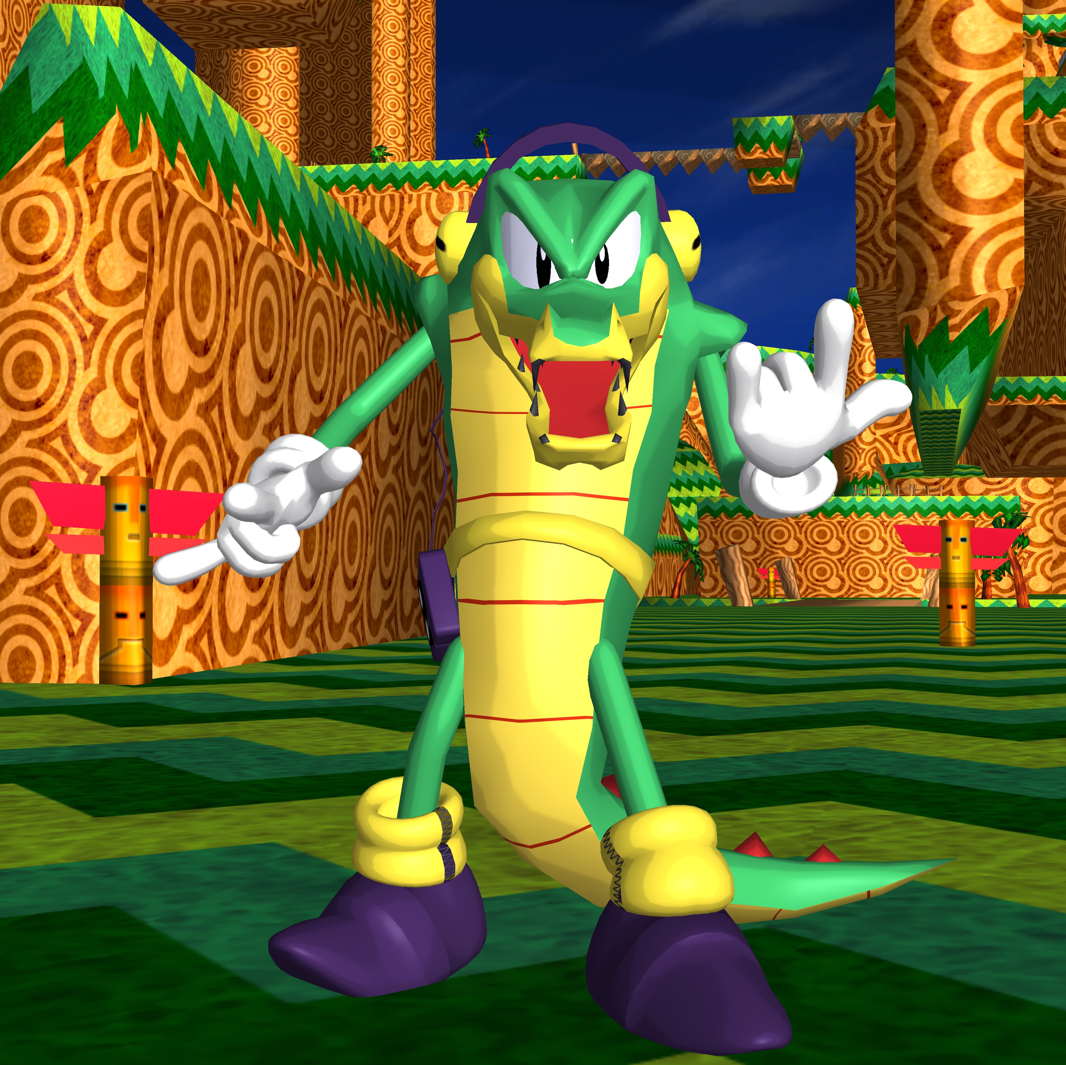 Vector the Crocodile (Classic) XPS DL by HybridXero99 on DeviantArt