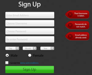 Sign-Up Set [FREE PSD]