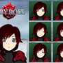 RWBY - Ruby Rose Expression Sheet (Animated)