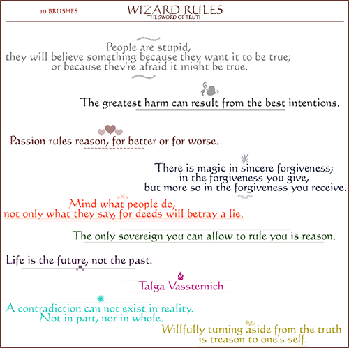 The Sword Of Truth - Wizard Rules Brushes