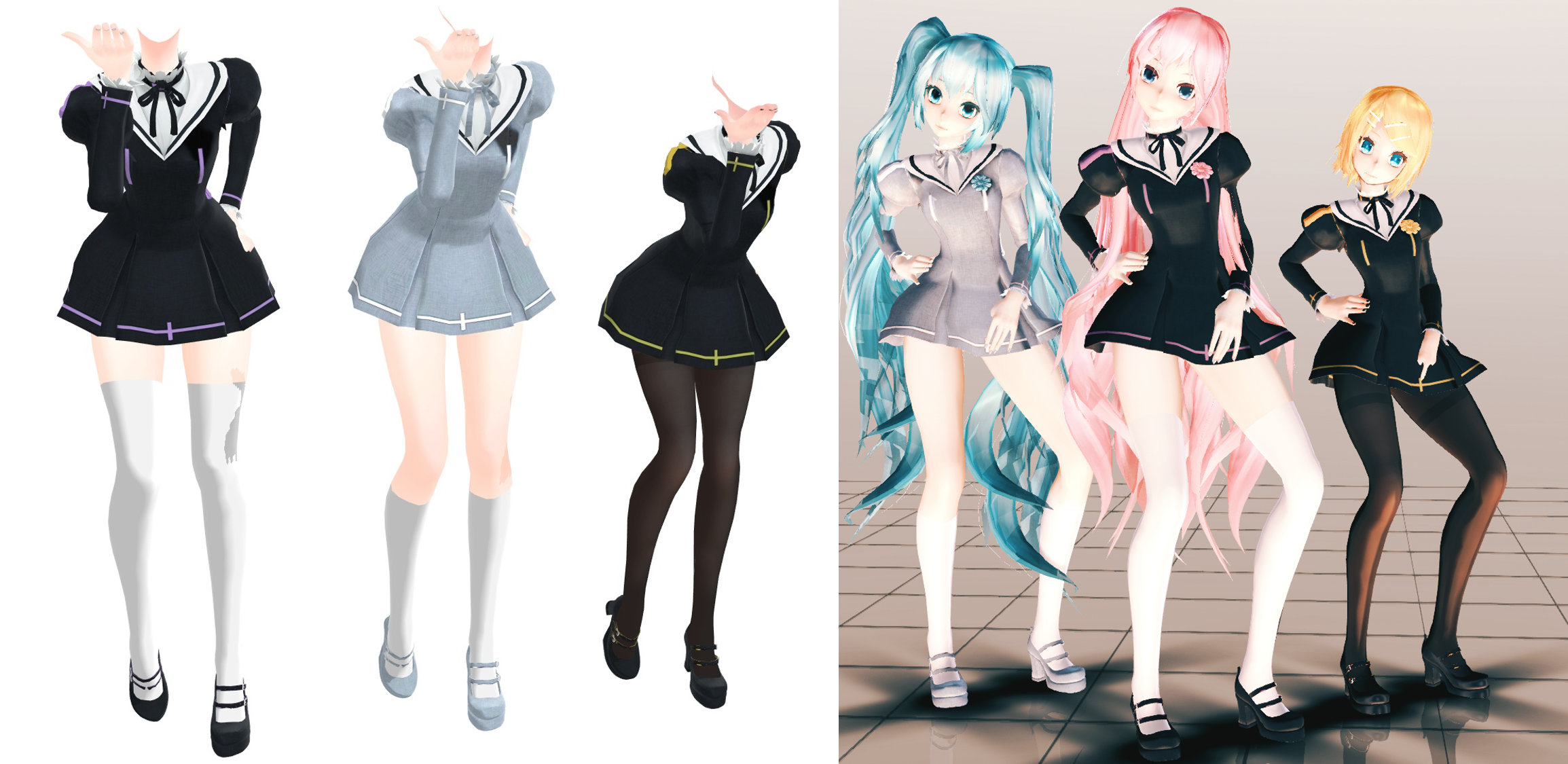 [MMD - Models] Base and Models - SchoolGirls DL by EriPhantomhive on ...