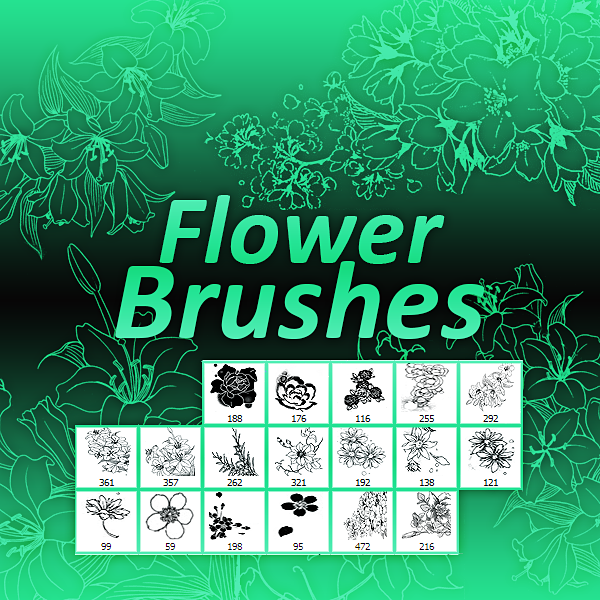 +Flower Brushes