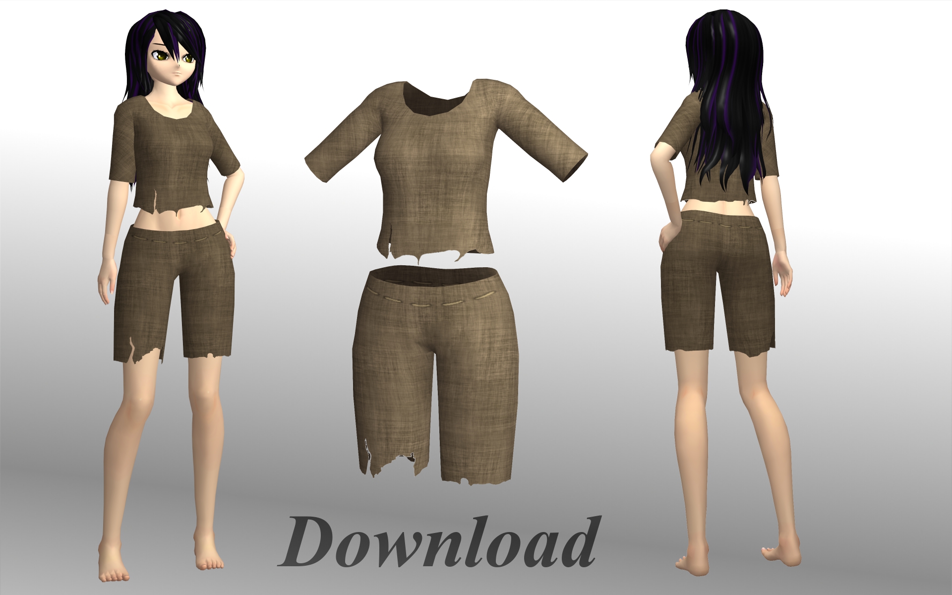 [MMD] Ragged female clothes [REMOVED]