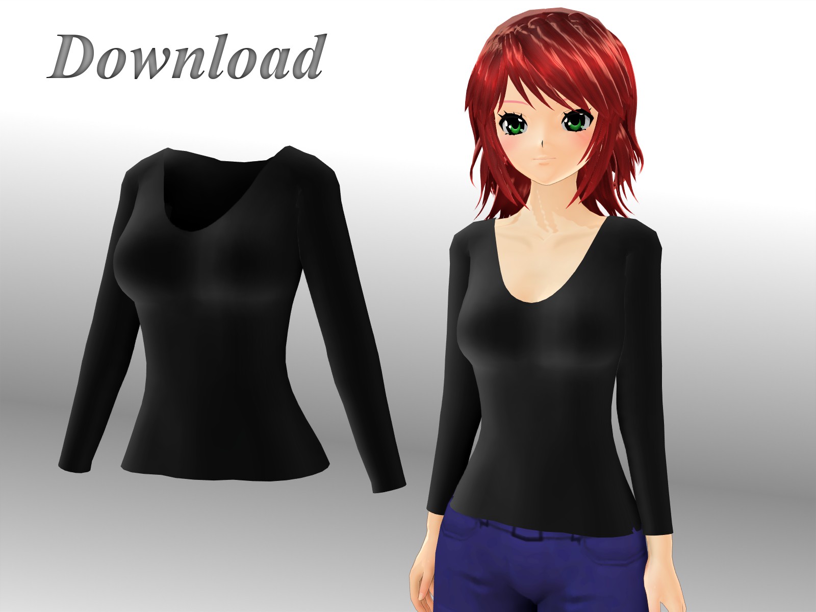 [MMD] Long sleeved top [REMOVED] by Wampa842 on DeviantArt