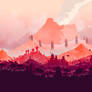 Morrowind Landscape in FireWatch style