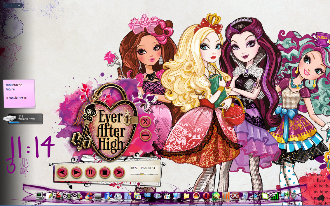Ever After High Skin for Windows Media Player by HakureiKai on DeviantArt