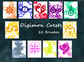 Digimon Crests Photoshop Brushes UPDATED